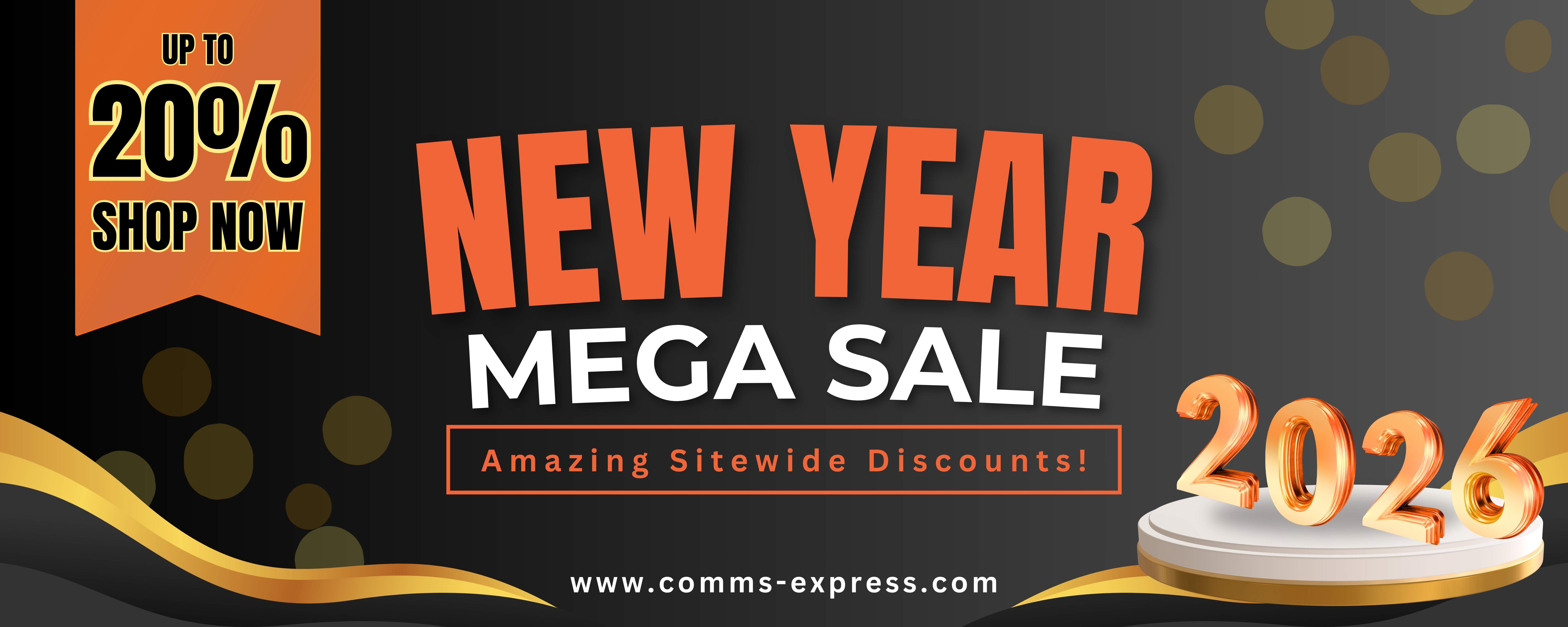 Black Yellow Simple New Year Sale Outdoor Banner (4) Black Yellow Simple New Year Sale Outdoor Banner ()