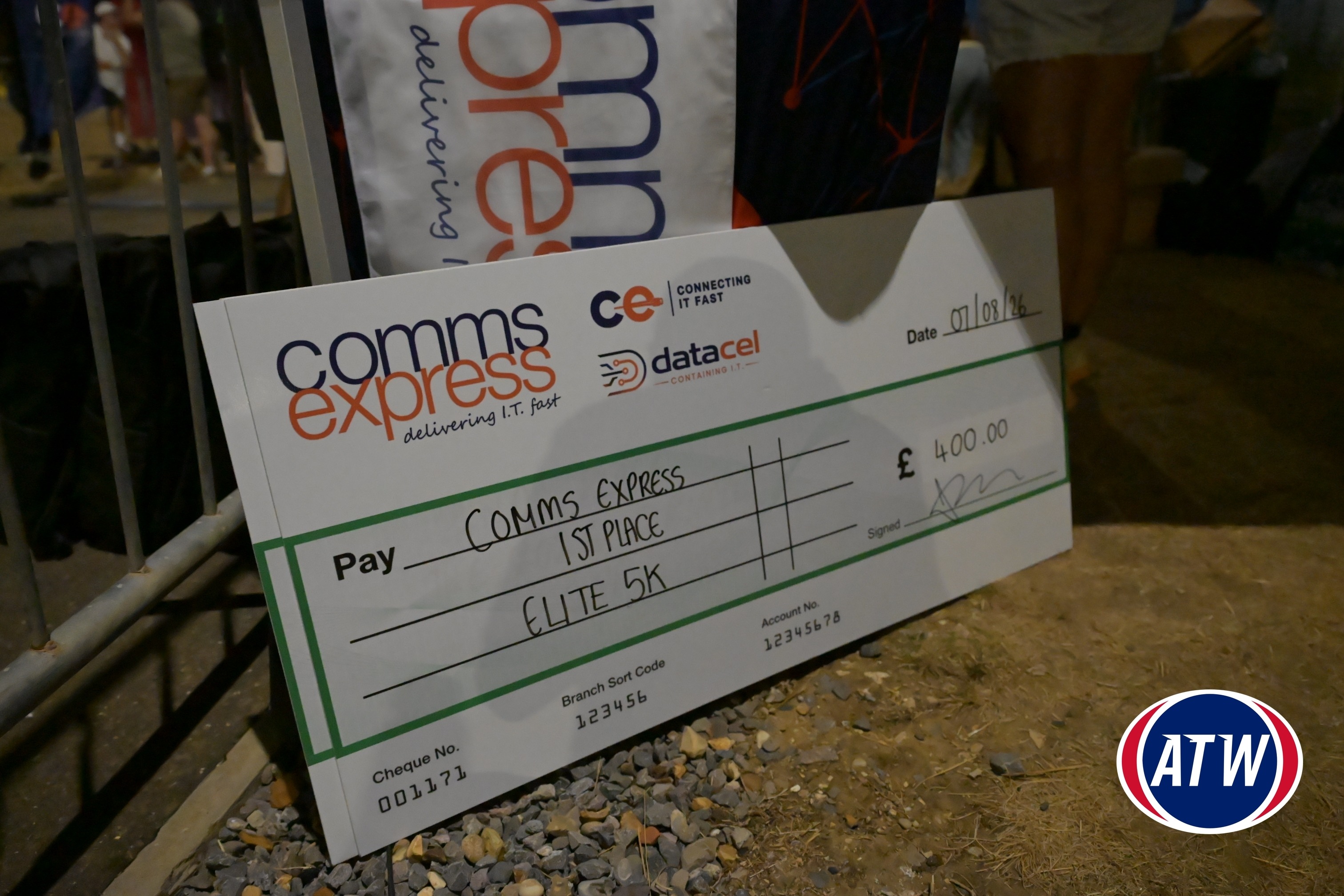 CE Winners cheque CE Winners cheque