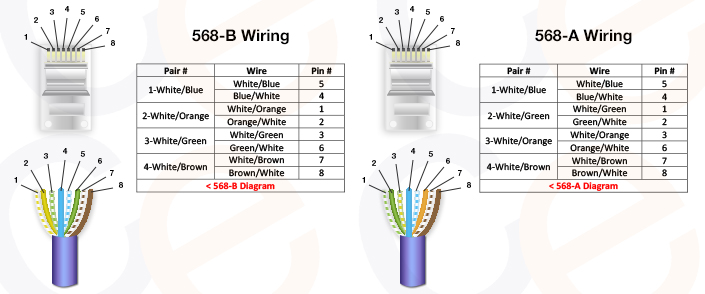 Cat5e Cable Wiring | Comms InfoZone  Cat 5 Socket Wiring Diagram    Comms Express