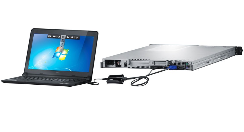 KVM Console to USB Laptop Crash Cart - KVM Switches, Server Management