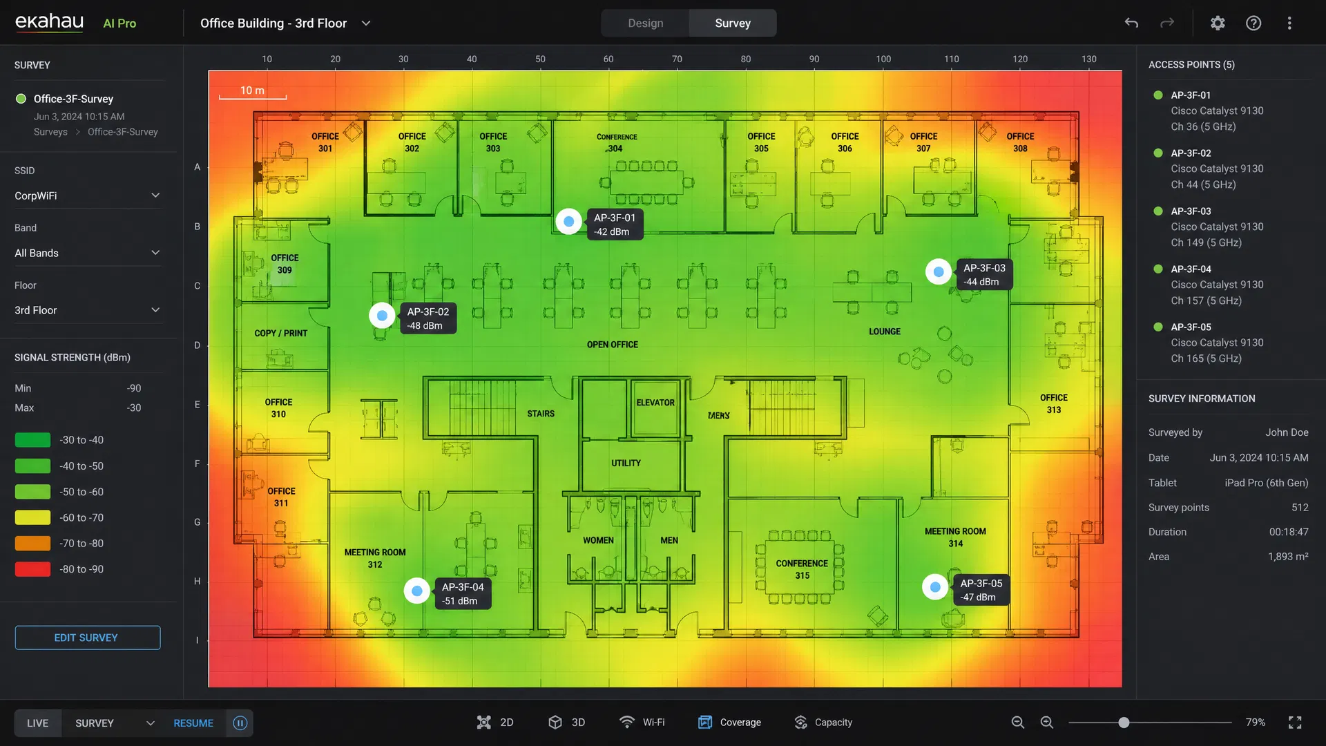 Wi-Fi Heatmap Visualisation